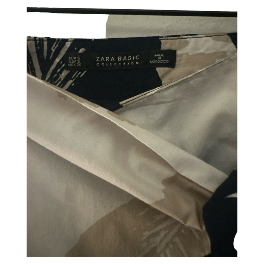 Zara Basic Collection Tie Front Cropped Pants Bla… - image 3